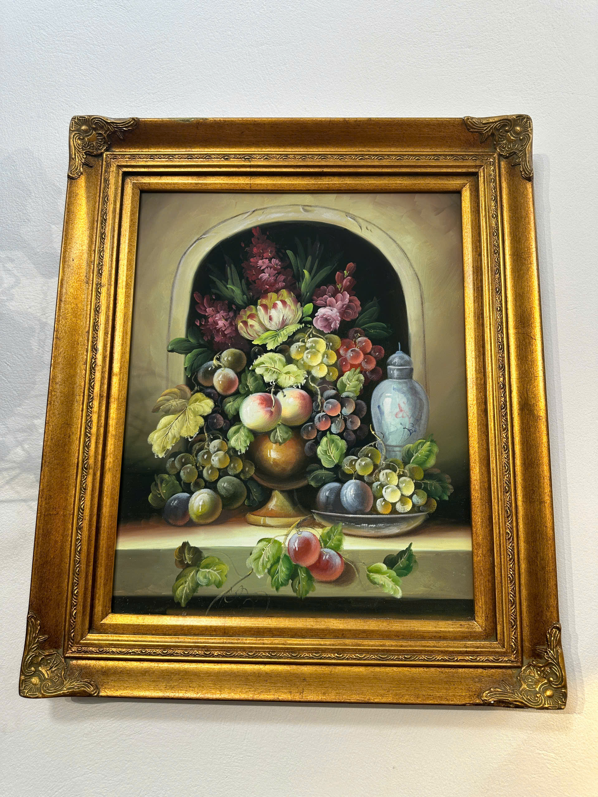 TRANH SƠN DẦU TĨNH VẬT HOA QUẢ